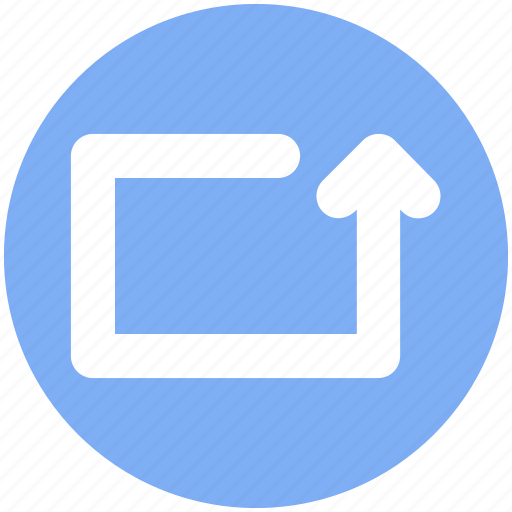Arrow, box, line, material, rotate, up icon - Download on Iconfinder