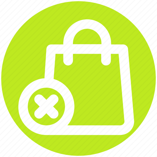 Bag, cross, fashion, hand bag, reject, shopping bag icon - Download on Iconfinder