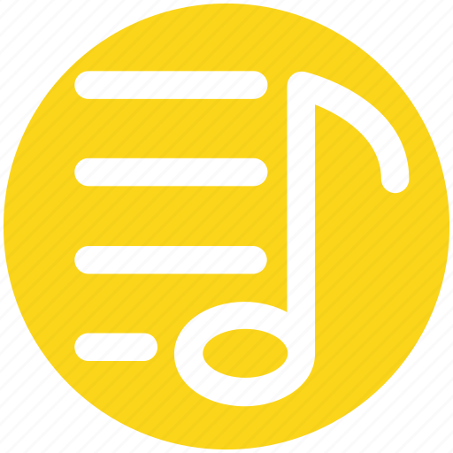 Lines, multimedia, music, note, sound icon - Download on Iconfinder