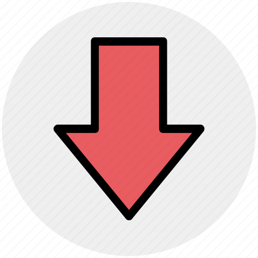 Arrow, down, down arrow, downloading icon - Download on Iconfinder