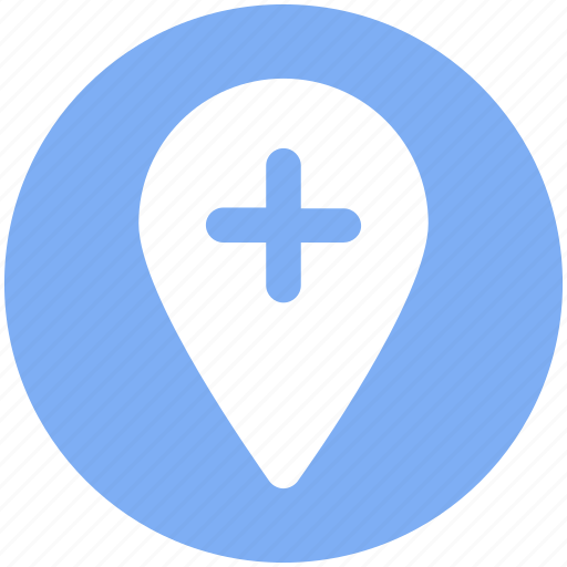 Add, location, map, map pin, pin, plus icon - Download on Iconfinder