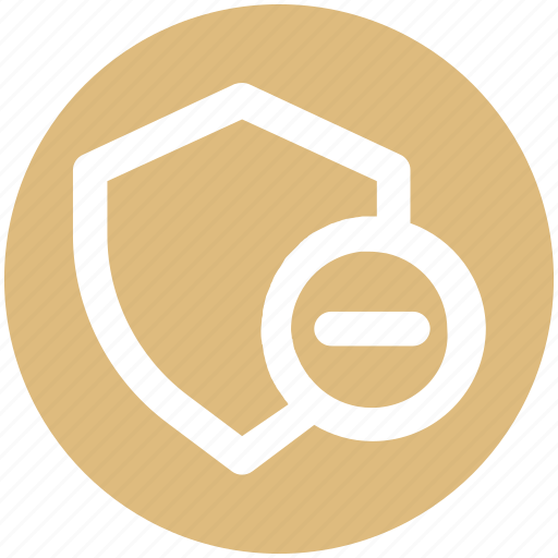 Minus, secure, security, security sign, shield, sign icon - Download on Iconfinder