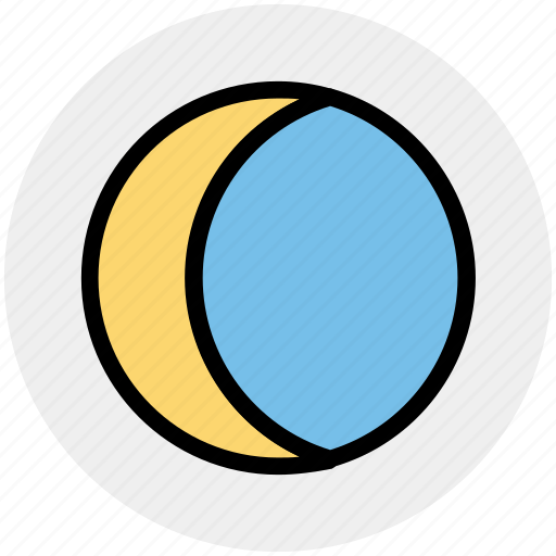 Crescent, eclipse, moon, night, weather icon - Download on Iconfinder
