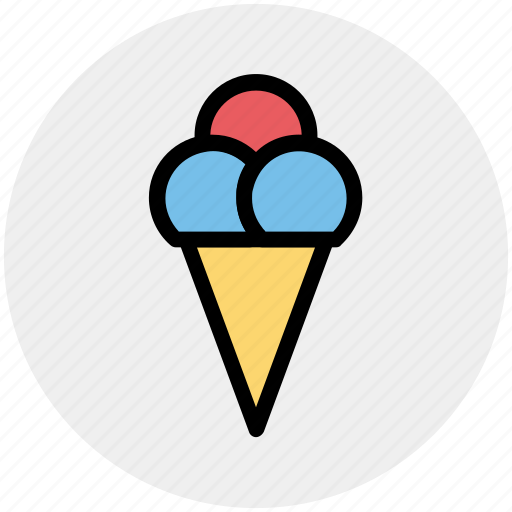 Cone, cone ice cream, food, ice, ice cream, ice cream cone icon - Download on Iconfinder