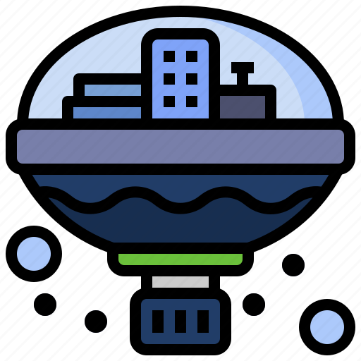 Architecture, city, colony, miscellaneous, space, spaceship, transportation icon - Download on Iconfinder