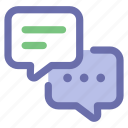 discussion, communication, conversation, meeting, message, chat, chatting