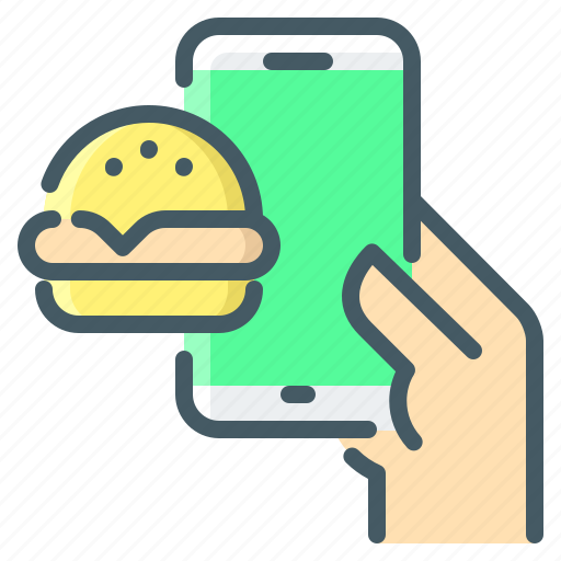Ecommerce, online, food, order, hamburger, online order, online food icon - Download on Iconfinder