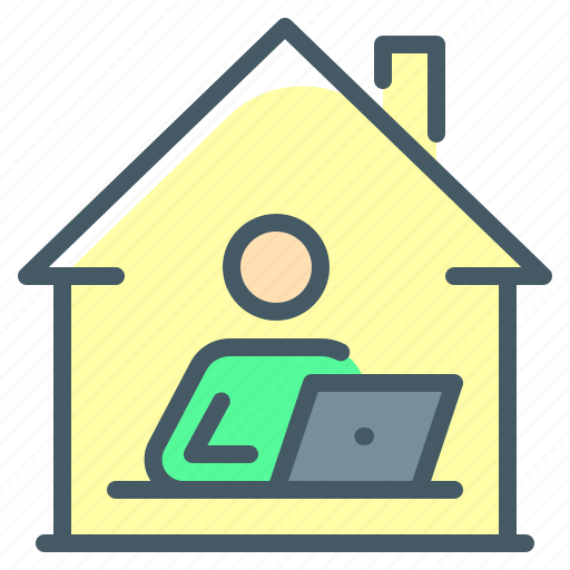 Working, home, work, work from home, house icon - Download on Iconfinder