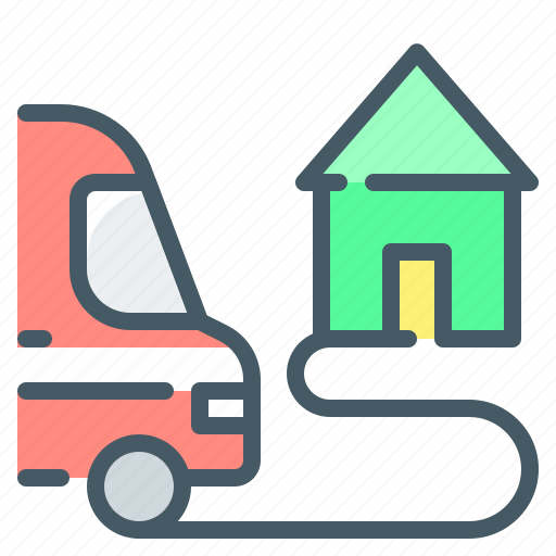 Delivery, transportation, destination, home, delivery to the door icon - Download on Iconfinder