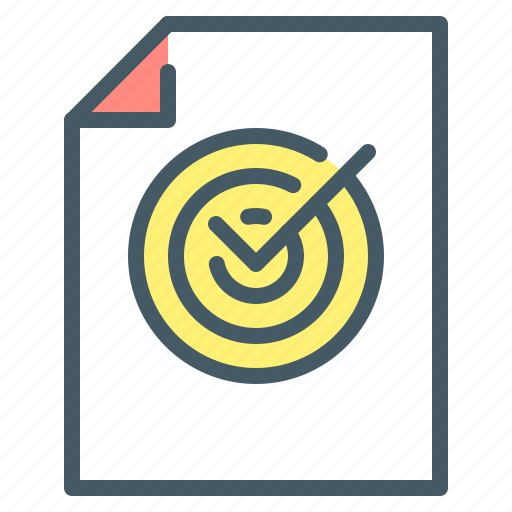 Page, document, mission, goal, target, career objective icon - Download on Iconfinder