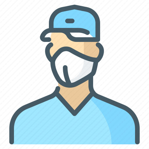 Worker, uniform, mask, person icon - Download on Iconfinder
