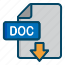 doc, document, download, file, word