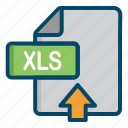 document, excel, file, upload, xls