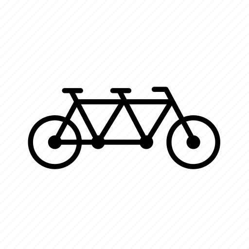 Bike, duo, mobility, tandem, bicycle, cycle, traffic icon - Download on Iconfinder