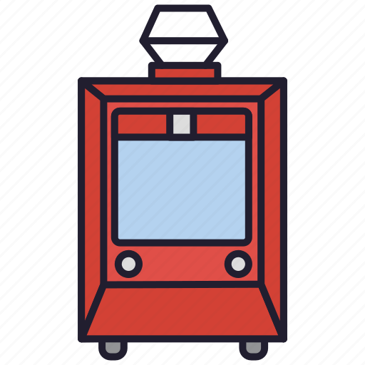Streetcar, tramcar, urban transport, tram, transportation, vehicle icon - Download on Iconfinder
