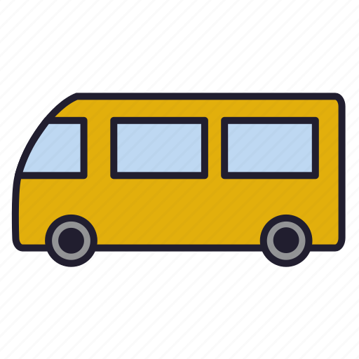 Bus, minibas, omnibus, urban transport, traffic, transport, vehicle icon - Download on Iconfinder