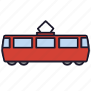 streetcar, tram, tramcar, urban transport, public, transport, vehicle