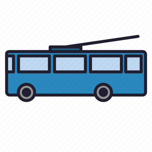 Trackless trolley, trolley, trolleybus, urban transport, bus, transport icon - Download on Iconfinder