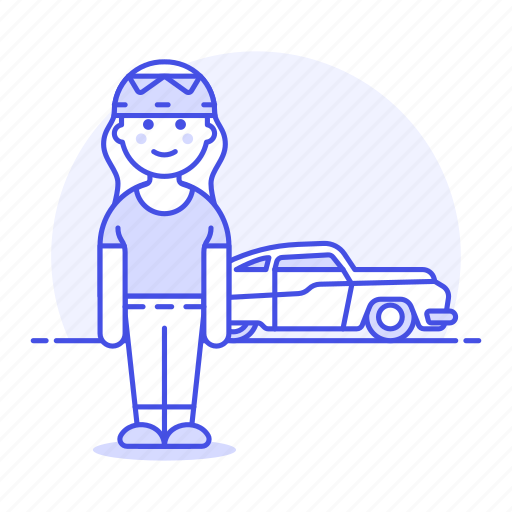 Driver, car, cool, transport, luxury, sports, girl icon - Download on Iconfinder