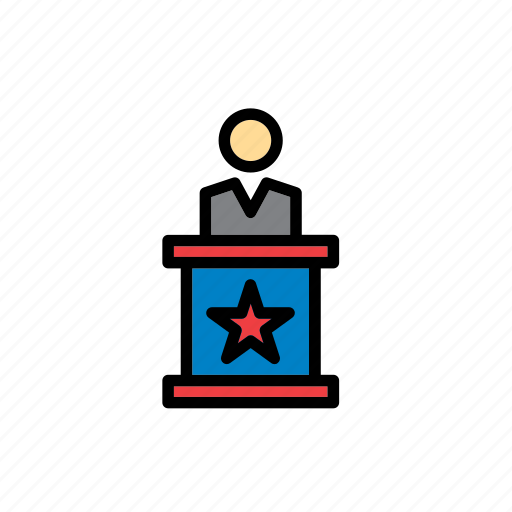 American, candidate, election, elections, lectern, politics, presidential icon - Download on Iconfinder