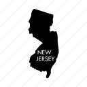 new, jersey, us, state, border