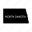 north, dakota, us, state, border 