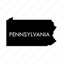 pennsylvania, us, state, border