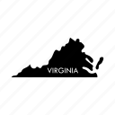 virginia, us, state, border