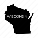 wisconsin, us, state, border