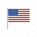 american, flag, holiday, independence, july, pole, usa