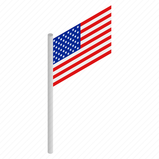 American, flag, isometric, national, patriotism, star, usa icon - Download on Iconfinder