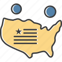 america, map, states, usa