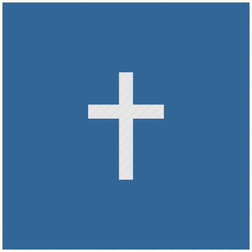 Blue, christian, cross, deep, religion, square icon - Download on Iconfinder