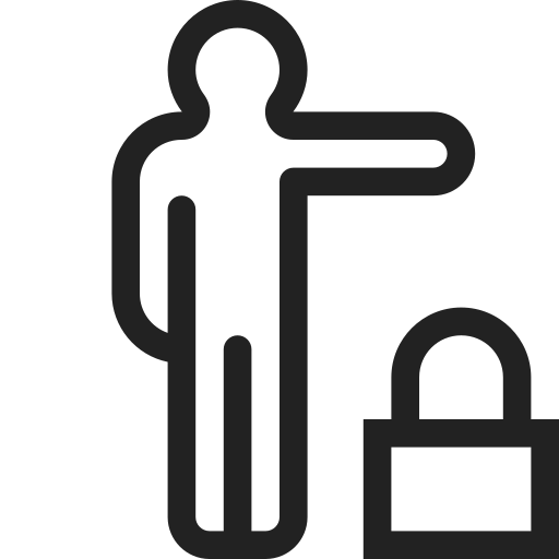 Lock, person, profile, right, turn, user, group icon - Free download
