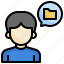 folder, file, storage, document, avatar, user 