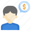 money, dollar, avatar, user 