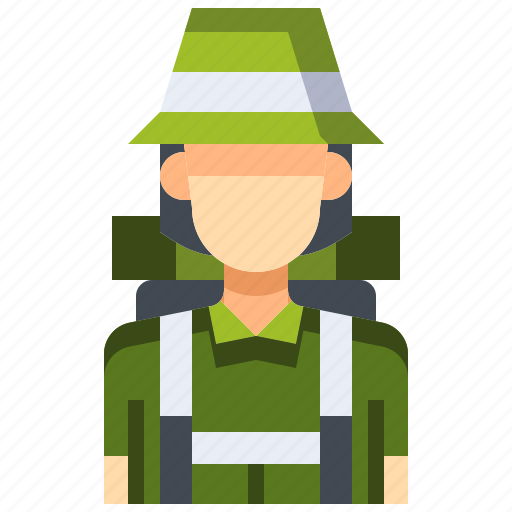 Avatar, backpacker, female, people, person, travler, woman icon - Download on Iconfinder
