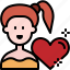 avatar, dating, female, heart, romantic, valentine, woman 
