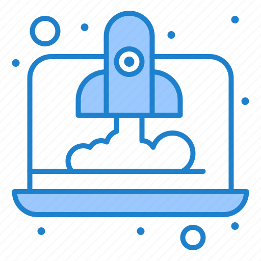 Computer, rocket, startup icon - Download on Iconfinder