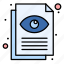 document, view, eye, file 