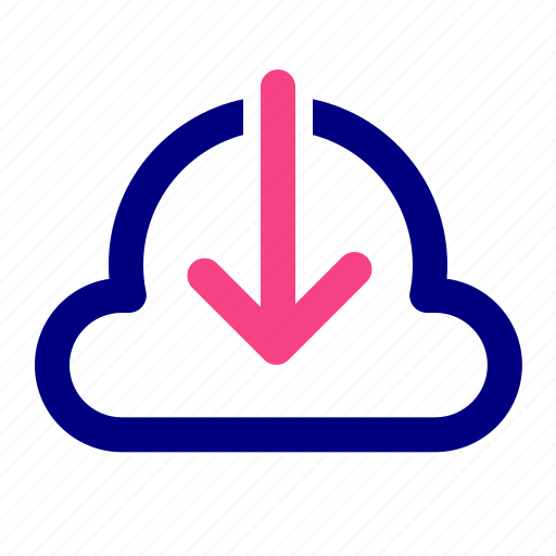 Download, cloud, storage, file, down, arrow icon - Download on Iconfinder