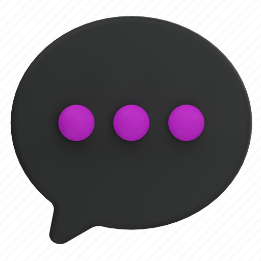 Chat, bubble, message, conversation, speech, text 3D illustration - Download on Iconfinder