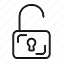 unlocked, user, ui, entry, open, padlock, unlock