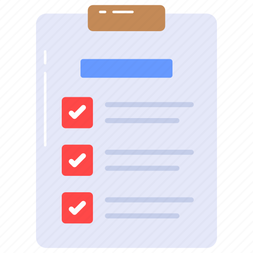 Checklist, survey, page, document, todo, list, sheet icon - Download on Iconfinder
