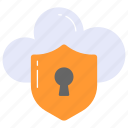cloud, security, shield, protection, access, authentication, secure