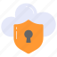 cloud, security, shield, protection, access, authentication, secure 