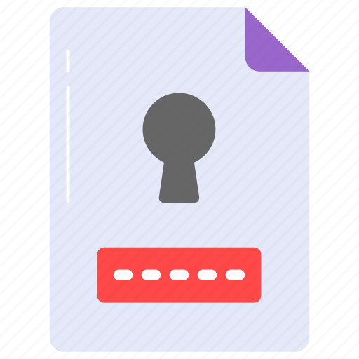Document, data, file, security, secure, protection, keyhole icon - Download on Iconfinder