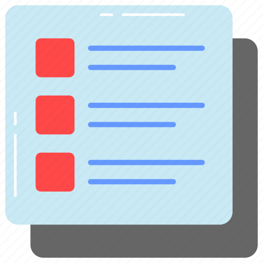 Checklist, survey, sheet, page, document, worksheet, agenda icon - Download on Iconfinder