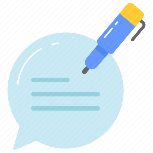 Message, writing, comment, edit, compose, blog, feedback icon - Download on Iconfinder