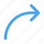 curved, arrow, arrows, turn, right, user, interface, navigate, direction 